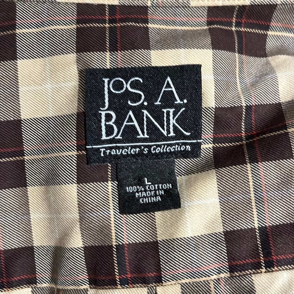 Jos. A Bank Mens Large Button Up Brown